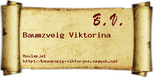Baumzveig Viktorina névjegykártya